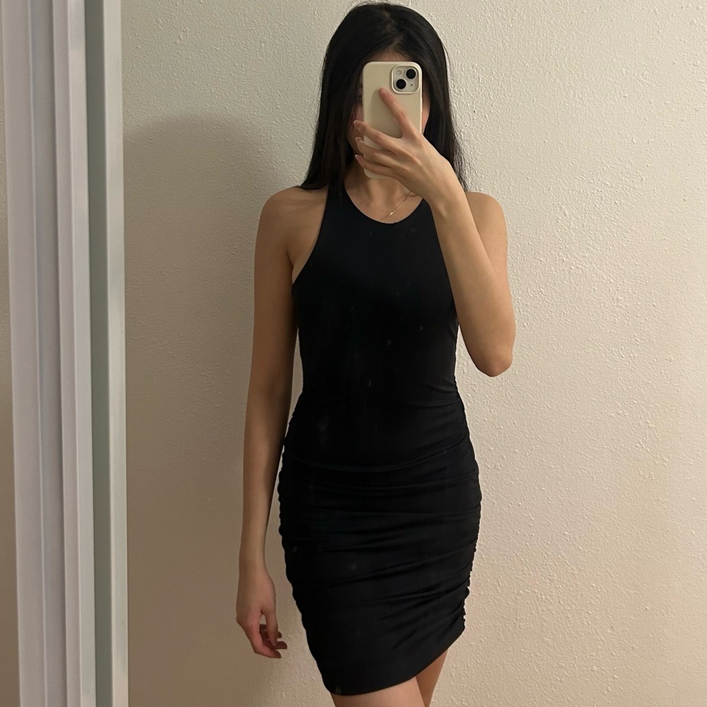 Black mini dress